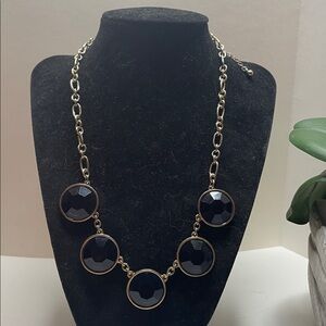 Gold and Blue Statement Necklace